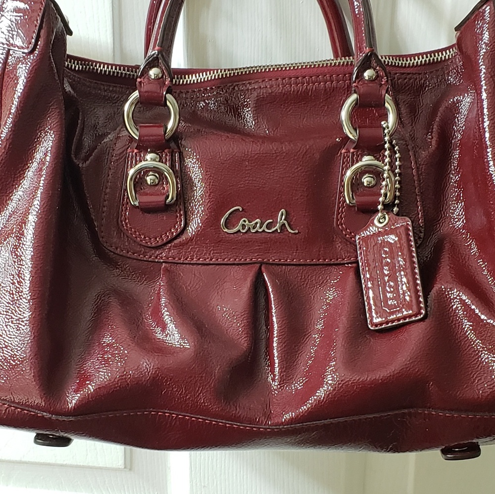 COACH cherry red Ashley satchel